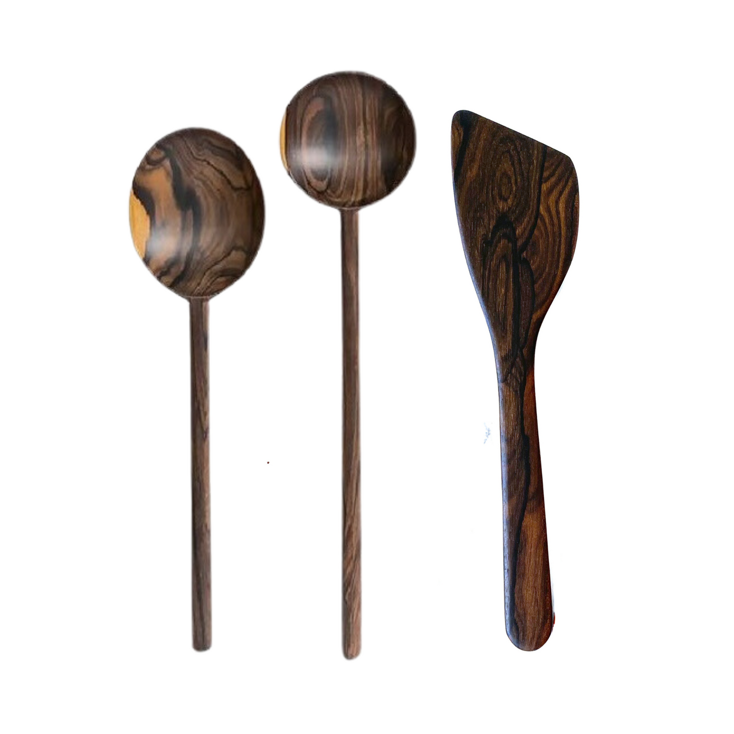 S/3 Handcarved Kitchen Utensils