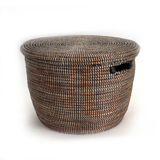 Black Flat Lid Floor Basket