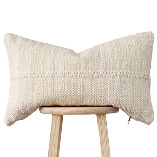 Chindi Lumbar Pillow - Cream